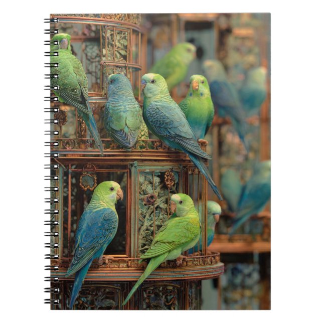 Colorful Parakeets Notebook (Front)