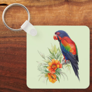 Colorful Parrot Key Ring