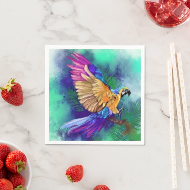 Colorful Parrot Napkins (Insitu)