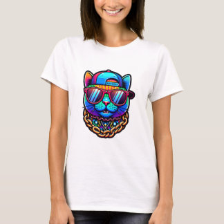 colorful party cat T-Shirt