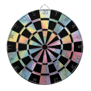 Colorful Pastel Abstract Art Dartboard