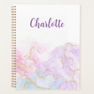 Colorful pastel cloud glitter fairy planner