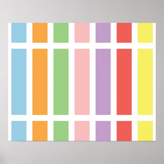 Colorful Pastel Hues Poster (Front)