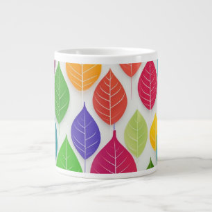 Colorful Pastel Leaves Abstract Minimalistic Mug