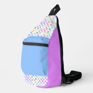 colorful pastel polka dots sling bag