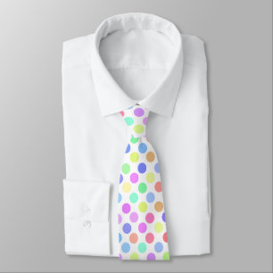 colorful pastel polka dots tie