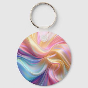 Colorful Pastel Silk Key Ring