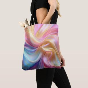 Colorful Pastel Silk Tote Bag
