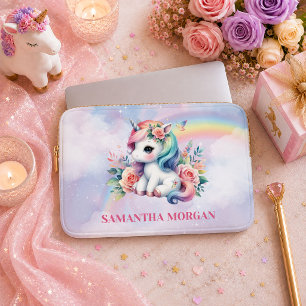 Colorful Pastel Unicorn Magical Day Laptop Case