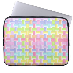 COLORFUL PASTEL WEAVE PATTERN LAPTOP SLEEVE