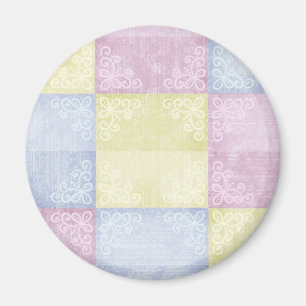 Colorful Pastels Patchwork Magnet