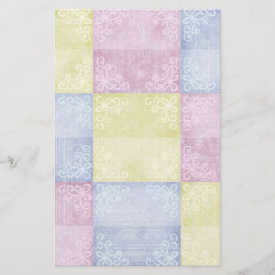 Colorful Pastels Patchwork Stationery