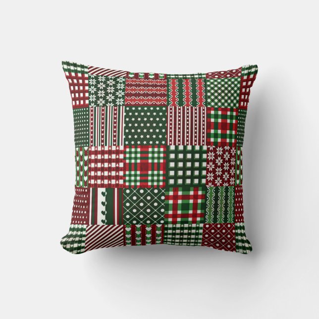 colorful patchwork cushion (Front)
