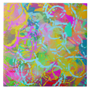 Colorful patter 4 ceramic tile