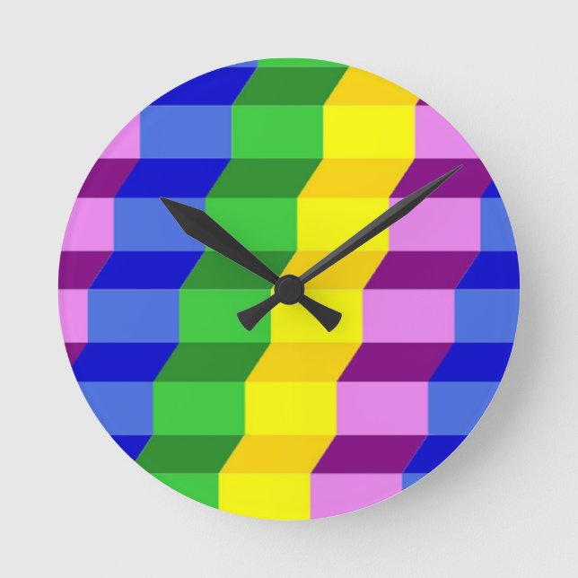 COLORFUL PATTERN ROUND CLOCK (Front)