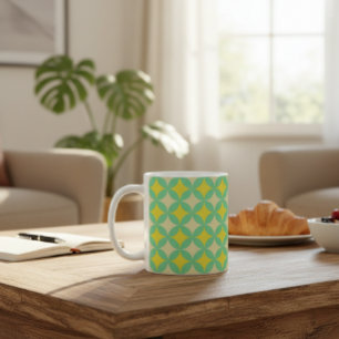 Colorful Patterned Coffee Cup - Bright, Vibrant 