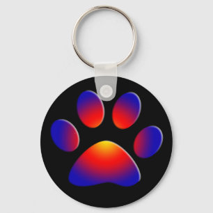 COLORFUL PAW KEY RING