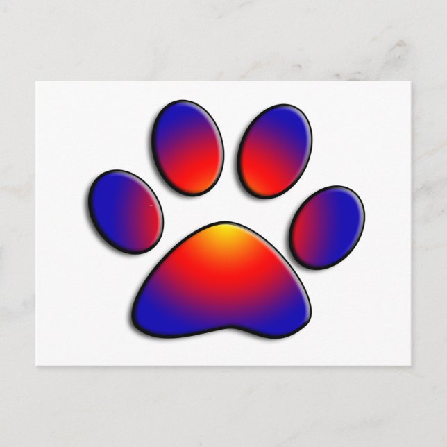 COLORFUL PAW POSTCARD (Front)