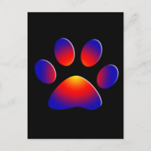 COLORFUL PAW POSTCARD