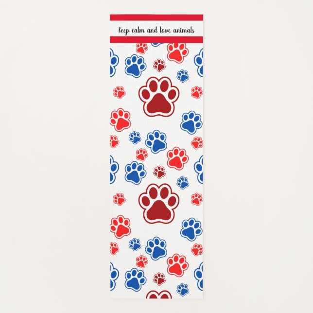 Colorful Paw Print - Best Dog Mom Gift Yoga Mat (Front)