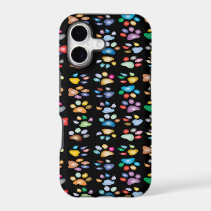 Colorful paw prints