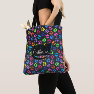 Colorful Paws Tote Bag