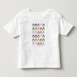 Colorful Penguin Pattern – Cute Rainbow Animal Toddler T-Shirt