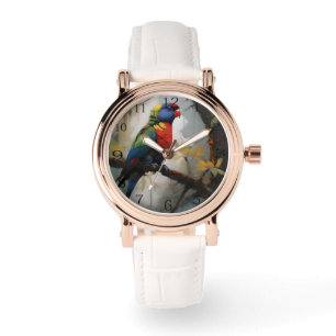 Colorful Perch: A Rainbow Lorikeet in the Tree Watch