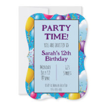 Colorful Personalized birthday invitation