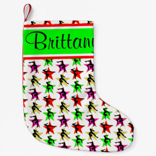 COLORFUL PERSONALIZED GYMNAST CHRISTMAS STOCKING