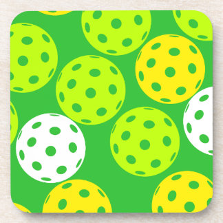 Colorful Pickleball Coaster Set