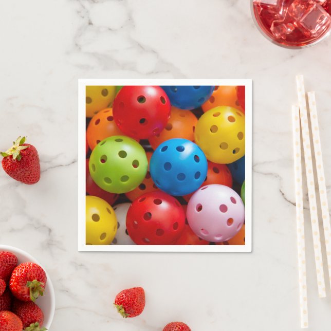 Colorful pickleballs napkin (Insitu)