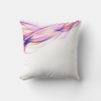 Colorful pink abstract throw pillow