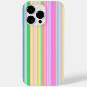 COLORFUL PINK BLUE GREEN YELLOW PURPLE STRIPES Case-Mate iPhone 14 PRO MAX CASE
