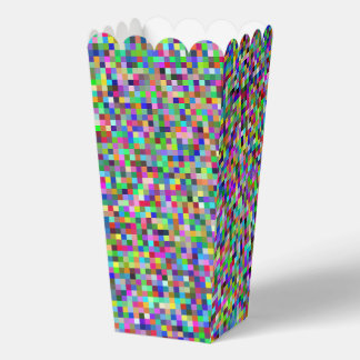 Colorful Pixel Squares Background Pattern Favour Box