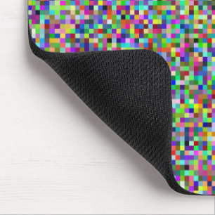 Colorful Pixel Squares Background Pattern Mouse Pad