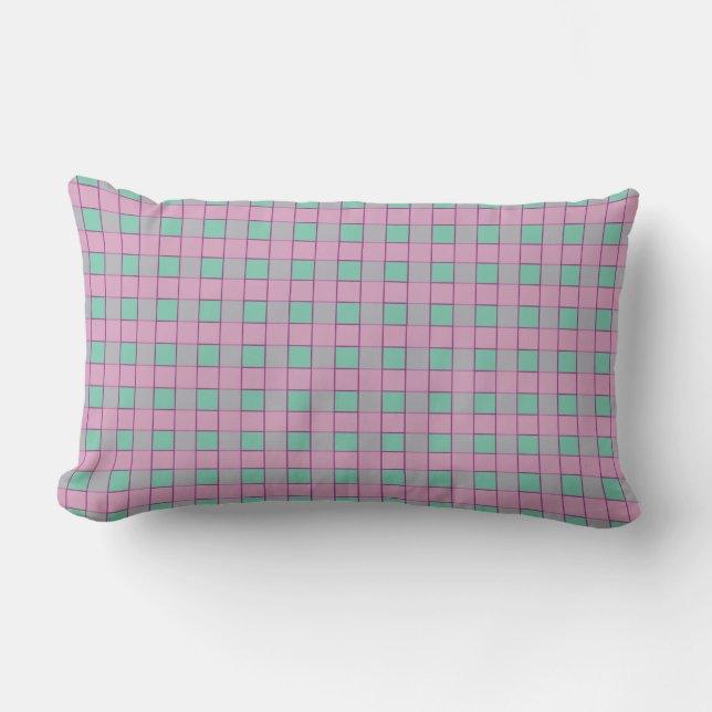 COLORFUL PLAID LUMBAR CUSHION (Front)