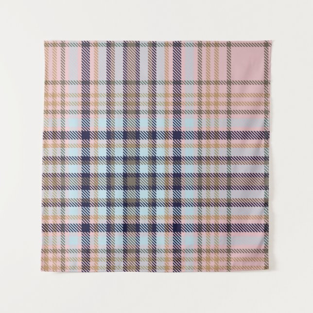 Colorful Plaid textured seamless patternabstract, Tapestry (Front)