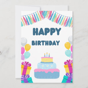 Colorful Playful Birthday Party Flyer  Invitation