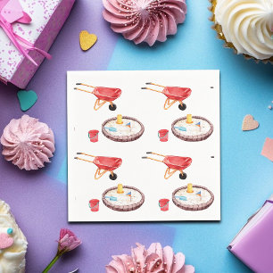 Colorful Playground Birthday Party Napkin