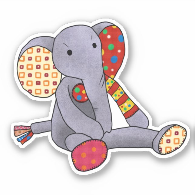 Colorful Plush Animal Stickers (Front)