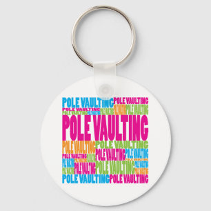 Colorful Pole Vaulting Key Ring