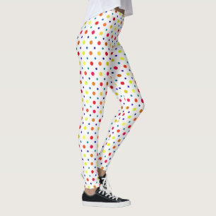 Colorful polka dots leggings