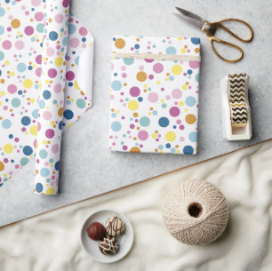 Colorful Polka Dots Pattern Wrapping Paper