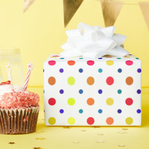 Colorful polka dots wrapping paper