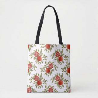Colorful Pomegranate Pattern Tote Bag – Red Fru