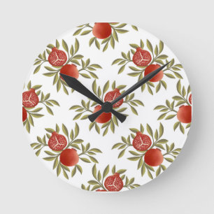 Colorful Pomegranate Pattern Wall Clock