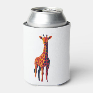 Colorful Pop Art Giraffe � Modern Savannah Art at  Can Cooler