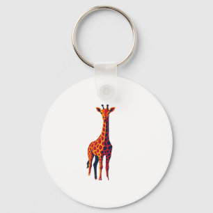 Colorful Pop Art Giraffe � Modern Savannah Art at  Key Ring