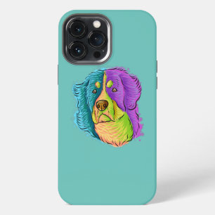 Colorful Pop Art Portrait Bernese Mountain Dog iPhone 13 Pro Max Case